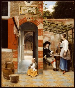 Dziedziniec domu w Delft, 1658