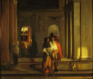 Wychodząc na spacer autorstwa Pieter de Hooch