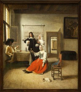 Pijący autorstwa Pieter de Hooch