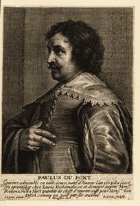 Portret Paulusa Poncjusza, flamandzkiego rytownika i malarza autorstwa Pieter de II Jode