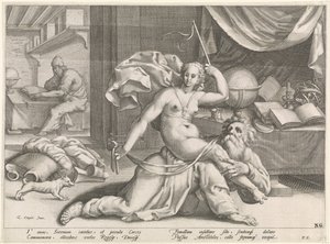 Arystoteles i Phyllis autorstwa Pieter de Jode (I) (attributed to)