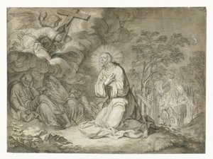 Chrystus w Ogrodzie Oliwnym autorstwa Pieter de Jode (I)