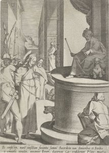 Chrystus dla Piłata Passie van Christus (tytuł serii) Pasja i Zmartwychwstanie (tytuł serii) autorstwa Pieter de Jode (I)