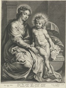 Maryja z Dzieciątkiem Jezus w szopce