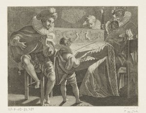 Firma tworząca muzykę przy świetle pochodni, ok. 1600