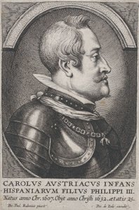 Portret Karola Austriackiego, Infante hiszpańskiego, z profilu po prawej, ca. 1650.