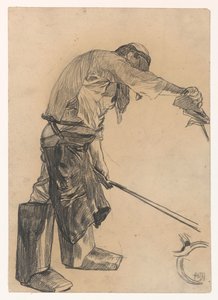 Pracownik w fabryce stali autorstwa Pieter de Josselin
