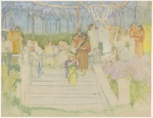 Tableau vivant z okazji ślubu królowej Wilhelminy w 1901 r.
