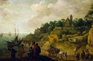Krajobraz holenderski, przypisywany Pieterowi de Neynowi (1597-1639). autorstwa Pieter de Neyn