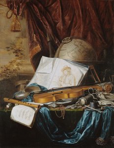 Martwa natura z instrumentami muzycznymi, 1650.