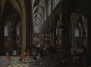 Wnętrze katedry w Antwerpii, 1651