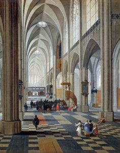 Wnętrze katedry w Antwerpii autorstwa Peetera Neefsa Eldera (ok. 1578-między 1656 a 1661), detal autorstwa Pieter the Elder Neefs