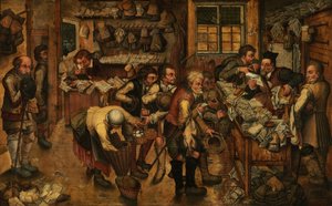 Chłopski prawnik (olej na desce) autorstwa Pieter the Younger (after) Brueghel