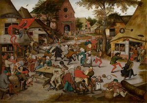 Kermesse z uroczystości św. Jerzego (olej na panelu) autorstwa Pieter the Younger Brueghel