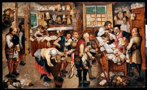 Chłopi płacący dziesięcinę autorstwa Pieter Brueghel the Younger