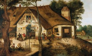 Zajazd Saint-Michel autorstwa Pieter Brueghel the Younger