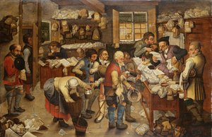 Zapłata dziesięciny, 1619 autorstwa Pieter Brueghel the Younger