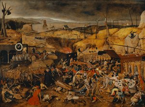 Triumf śmierci, ok. 1608 autorstwa Pieter Brueghel the Younger