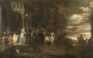 Pożegnanie kapitana Hendrika de Sandry (1619-1707), wysłanego przez jego żonę i dzieci