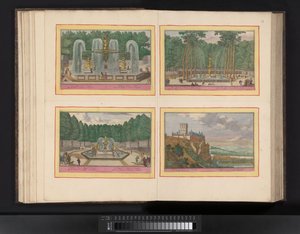 Kaart van het beleg van Barcelona, ​​​​1706 Mapa miasta Barcelona i Chateau de Mont Juy z najazdami Armii Francuskiej (...) (tytuł na obiekcie) autorstwa Pieter van Call (II)