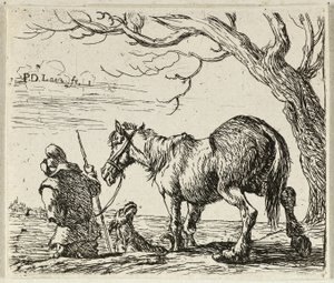 Rolnik z koniem autorstwa Pieter van Laer