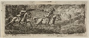 Walka dwóch jeźdźców autorstwa Pieter van Laer