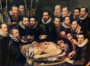 Lekcja anatomii doktora Willema van der Meera w Delft autorstwa Pieter van Miereveld