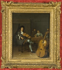 Impreza muzyczna, ok. 1675 (olej na panelu)