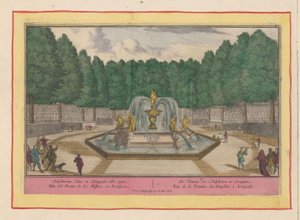 Fontein van de dolfijnen w Aranjuez De Fonteine ​​​​der Dolphynen, w Aranguez Teatr Hiszpanii (...) (tytuł serialu) autorstwa Pieter van den Berge