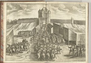 Wejście arcyksięcia Ernsta do bramy miejskiej Brukseli, 1594 autorstwa Pieter van der Borcht (I) (attributed to)