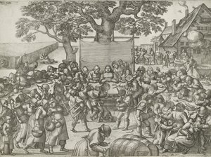 Ślub rolnika autorstwa Pieter van der Borcht (I)