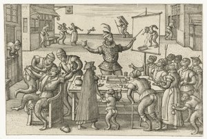 Kwak Gra małpa (tytuł serii) autorstwa Pieter van der Borcht (I)