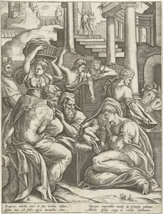 Adoracja pasterzy autorstwa Pieter van der Heyden