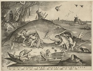 Duże ryby jedzą małe ryby autorstwa Pieter van der Heyden