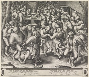 Taniec na weselu na farmie autorstwa Pieter van der Heyden