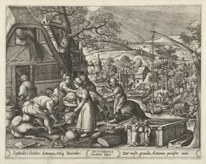 Jesień Jesień (tytuł na obiekcie) Cztery pory roku (tytuł serii) autorstwa Pieter van der Heyden