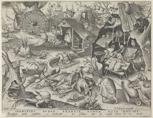Lenistwo Desidia (tytuł na obiekcie) Siedem grzechów głównych (tytuł serii) autorstwa Pieter van der Heyden
