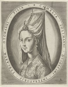 Portret Amalii, córki Sulejmana I Wielkiego Portrety władców (tytuł serii) autorstwa Pieter van der Heyden