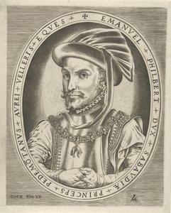 Portret Emanuela Philiberta, księcia Sabaudii Portrety władców (tytuł serii) autorstwa Pieter van der Heyden