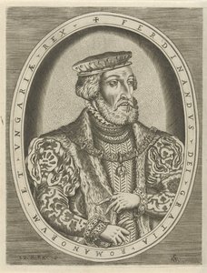 Portret Ferdynanda I Habsburga, cesarza niemieckiego Portrety władców (tytuł serii) autorstwa Pieter van der Heyden