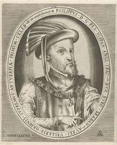 Portret Filipa II, króla Hiszpanii Portrety władców (tytuł serii) autorstwa Pieter van der Heyden