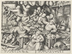 tłusta kuchnia Kuchnia chuda i kuchnia tłusta (tytuł serii) autorstwa Pieter van der Heyden