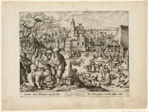 Zima, z „Czterech pór roku” autorstwa Pieter van der Heyden