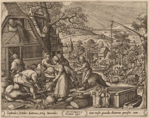 Jesień autorstwa Pieter van der Heyden after Hans Bol