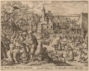 Zima autorstwa Pieter van der Heyden after Hans Bol