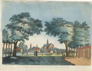 Widok na Haarlem z Overveen Widok Overveena na miasto Haarlem (tytuł na obiekcie) autorstwa Pieter van der Meulen
