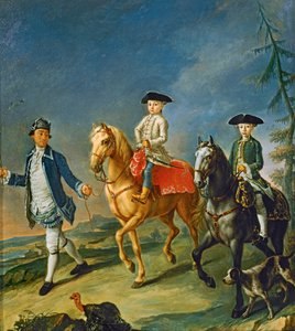 Jazda konna ... (obraz na płótnie) autorstwa Pietro (circle of) Longhi