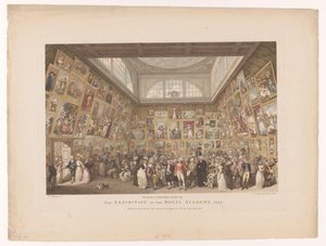 Tentoontelling w de Royal Academy w Londynie w 1787 r. Wystawa Akademii Królewskiej, 1787 (tytuł na obiekcie)