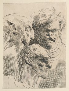 Groteskowe głowy autorstwa Pietro Antonio Novelli