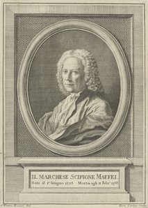 Portret poety Scipione Maffei 1675-1755, c. 1750. autorstwa Pietro Antonio Rotari